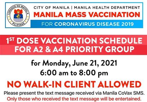 Manila implements vaccination online registration, scraps walk.
